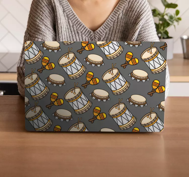 笔记本电脑皮肤音乐器概念 - TenStickers