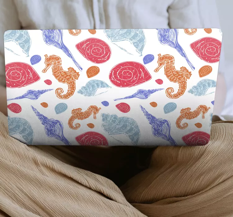 笔记本电脑皮肤海马壳纹理图案 - TenStickers