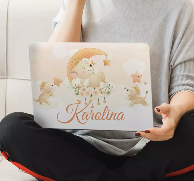 笔记本电脑皮肤 异想天开的动物场景 - TenStickers