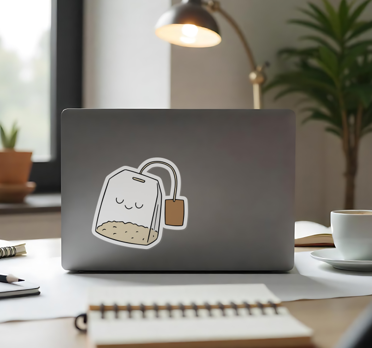 笔记本电脑贴纸 快乐茶包 - TenStickers