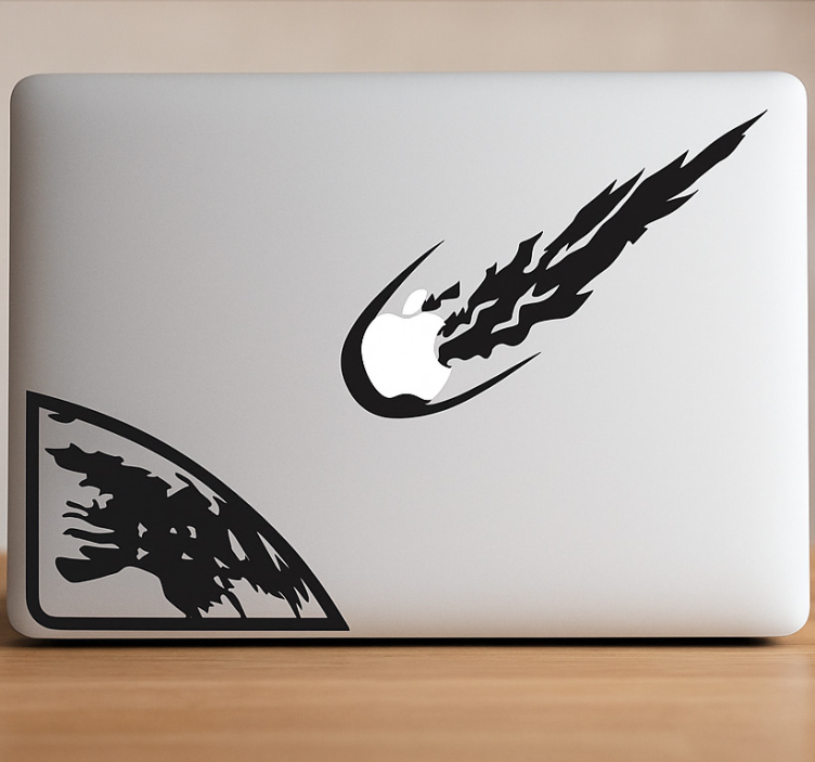 笔记本电脑贴纸 macbook 陨石撞击 - TenStickers
