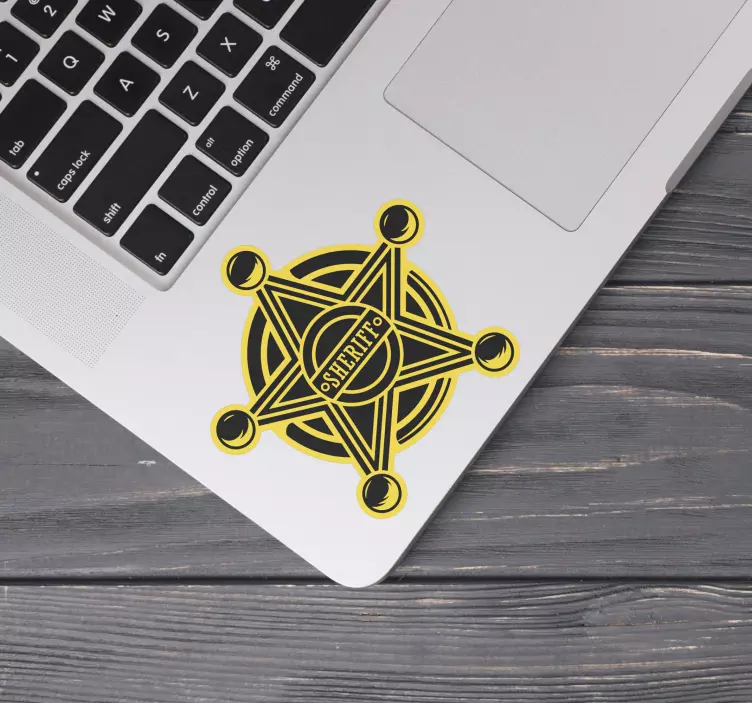 笔记本电脑贴纸警长星徽贴纸 - TenStickers