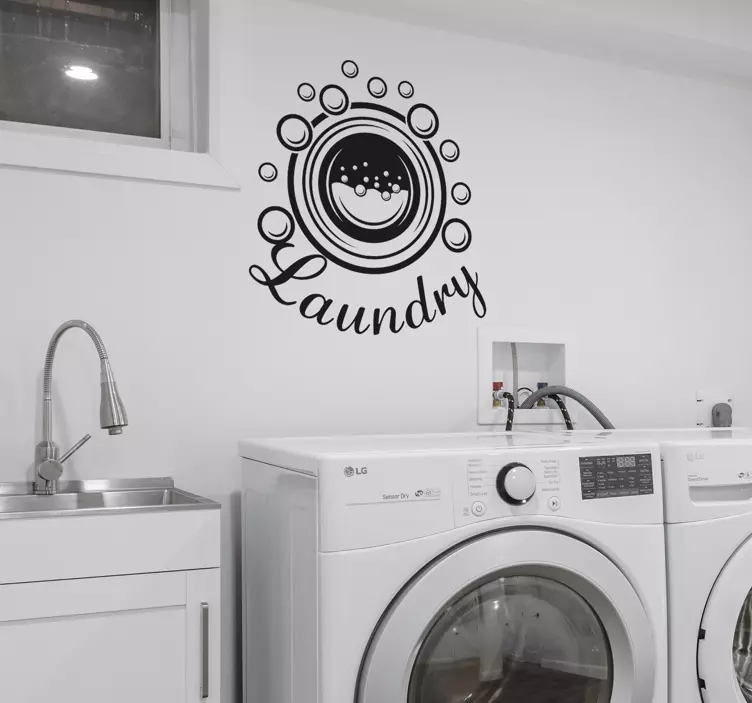 洗衣气泡报价墙贴纸 - TenStickers