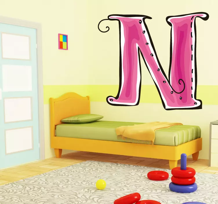 字母n贴纸 - TenStickers