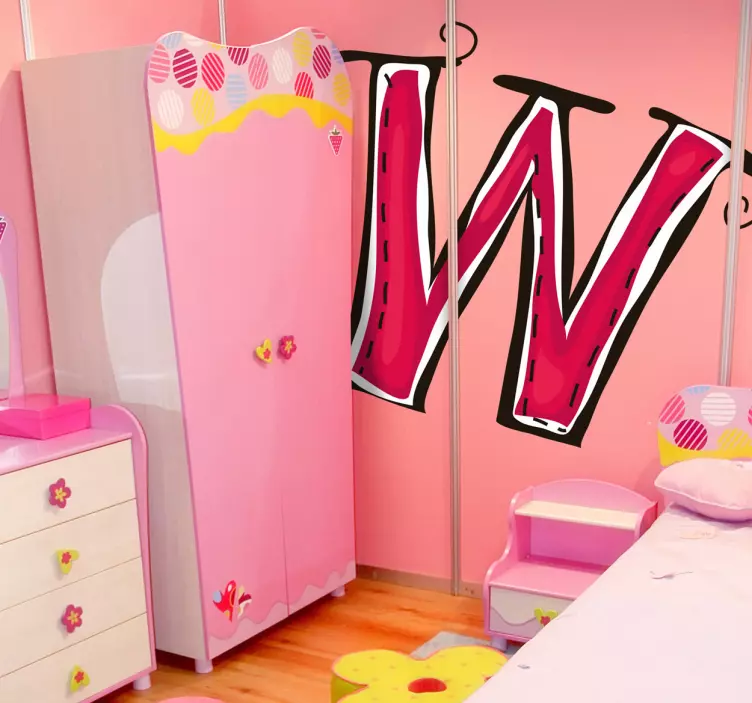 字母w贴纸 - TenStickers