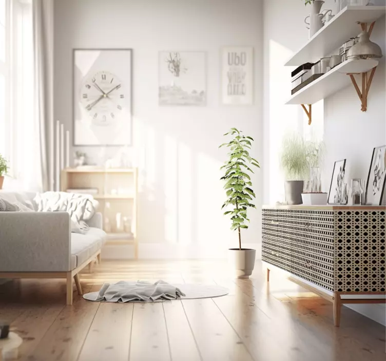 用于家具的浅棕色藤格贴花 - TenStickers