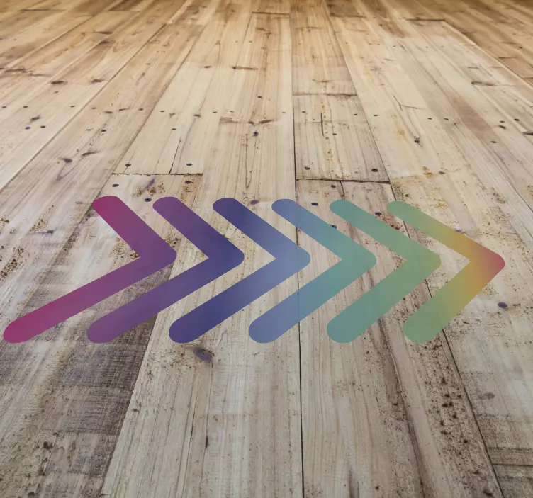 线方向地板贴纸 - TenStickers