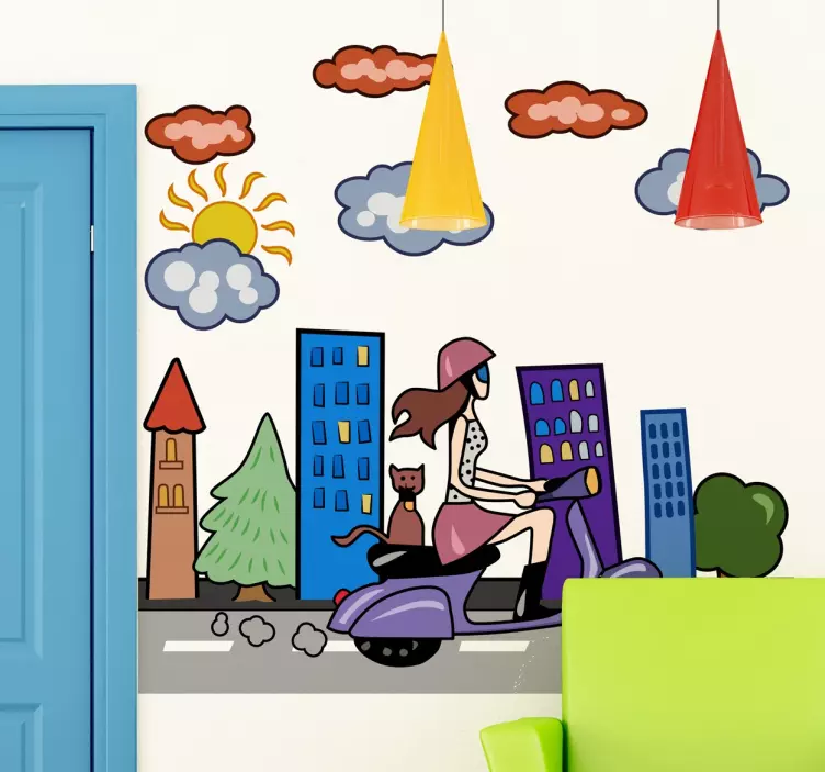 贴纸 城市探索之旅 - TenStickers