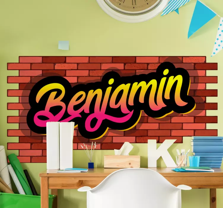 贴纸定制砖块名称 - TenStickers