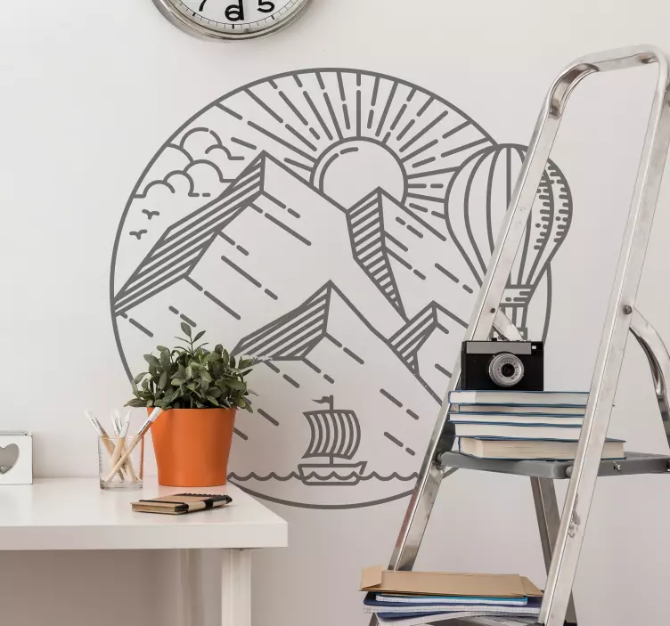 贴纸展现山峦美景 - TenStickers