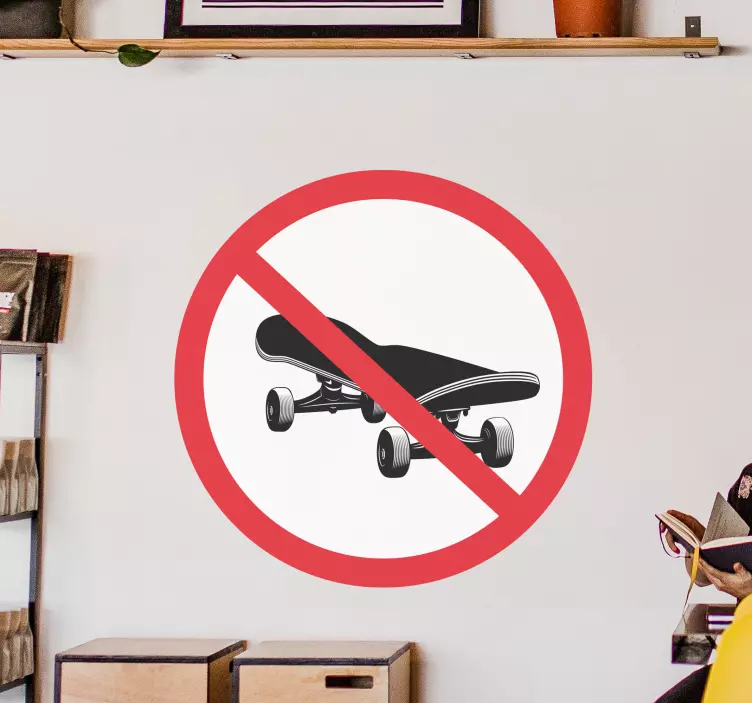 贴纸禁止滑板标志 - TenStickers