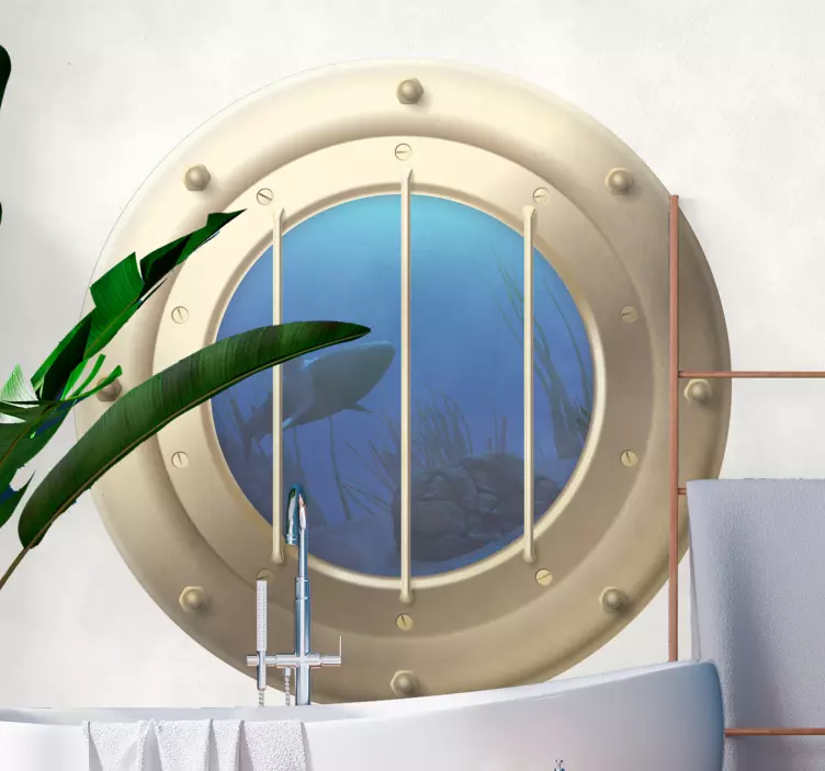 贴纸呈现水下舷窗视角 - TenStickers