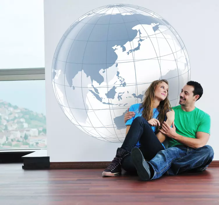 贴纸世界地球仪设计 - TenStickers