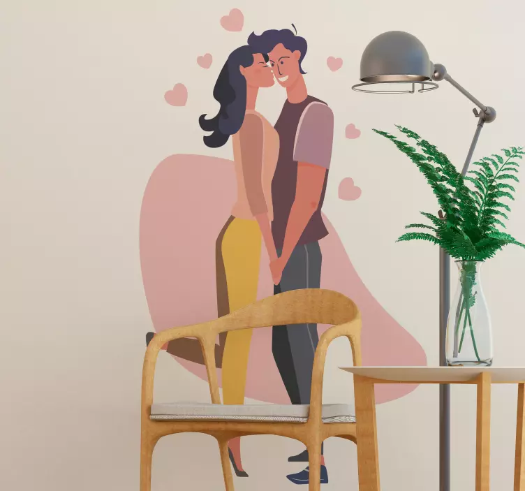 动物贴画 情侣牵手 - TenStickers