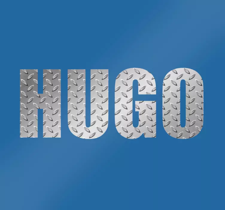 金属效果个性化名称贴纸 - TenStickers