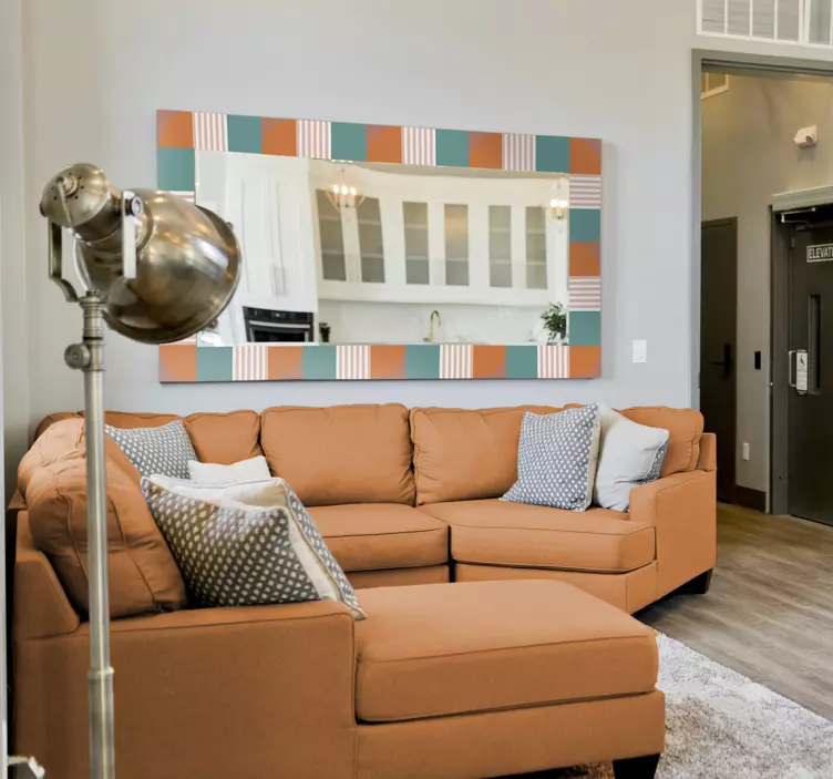 贴纸 镜子贴纸 彩色几何框架 - TenStickers