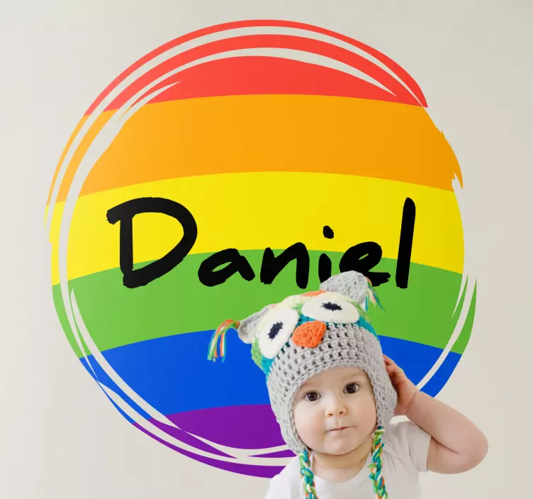 乙烯基地毯 彩色定制名称 - TenStickers