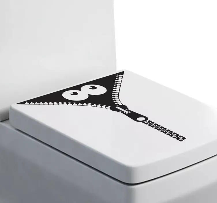 怪物拉链厕所贴纸 - TenStickers