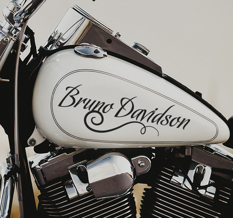 贴纸 摩托车贴纸 书法花丝名称 - TenStickers