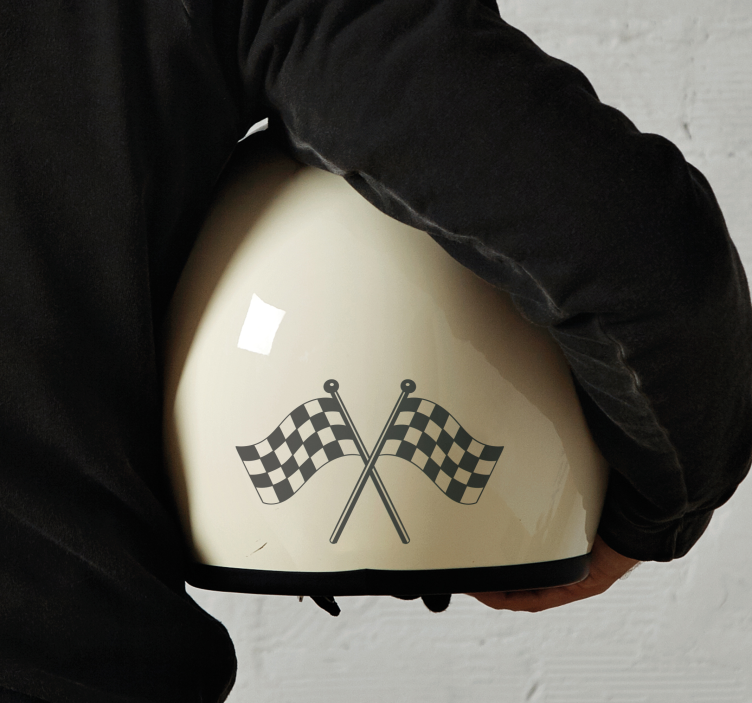 贴纸 摩托车贴纸 赛车旗帜设计 - TenStickers