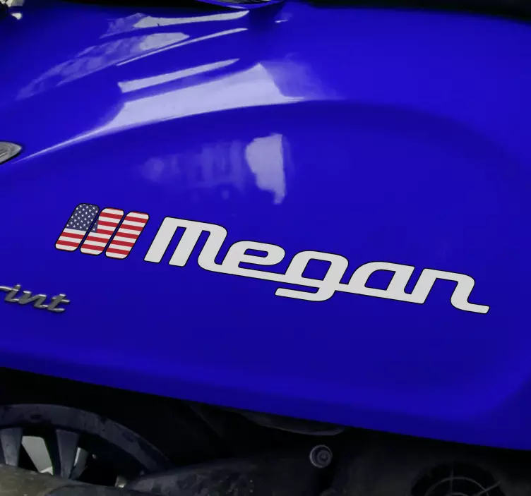 贴纸 摩托车贴纸 美国定制国旗 - TenStickers