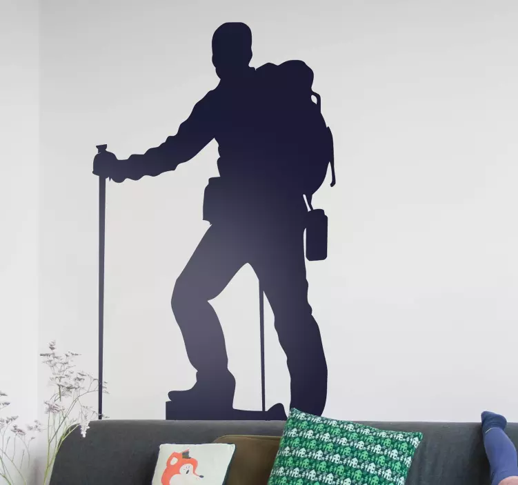 登山者剪影贴纸 - TenStickers