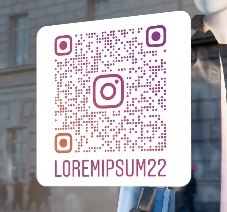 多色 instagram 二维码个性化贴花 - TenStickers