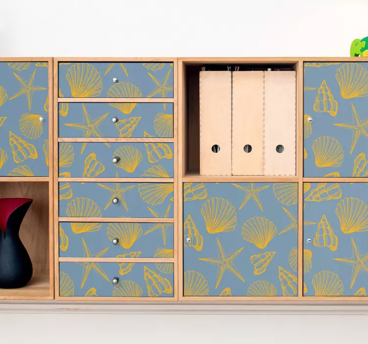 自然贴纸 贝壳和星星 - TenStickers