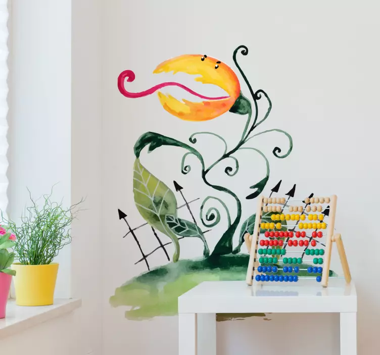 自然贴纸 异想天开的花卉设计 - TenStickers