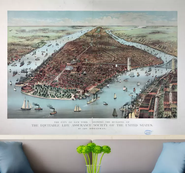 纽约复古贴纸 - TenStickers