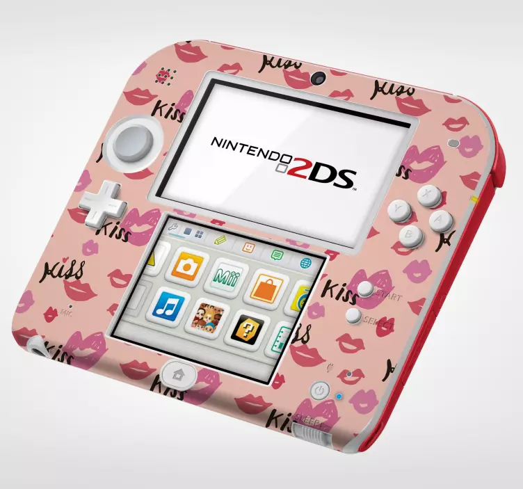 任天堂贴纸亲吻主题nintendo 2ds贴膜 - TenStickers