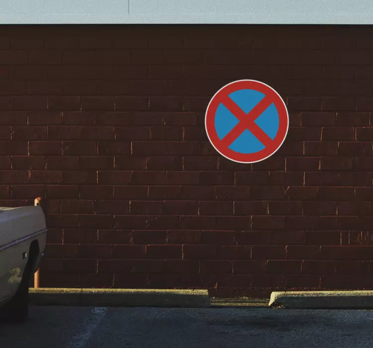 没有停止道路标志贴纸 - TenStickers