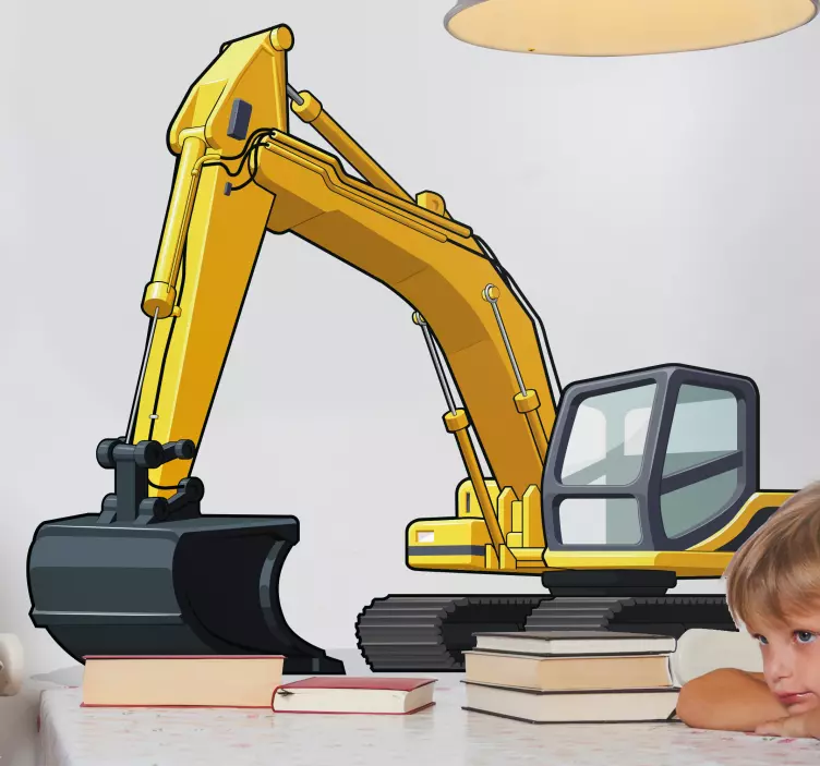 墙面贴纸施工车辆插图 - TenStickers