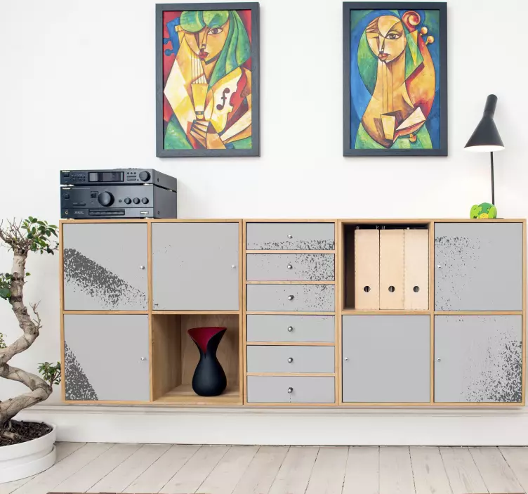 墙面贴纸现代储物单元 - TenStickers