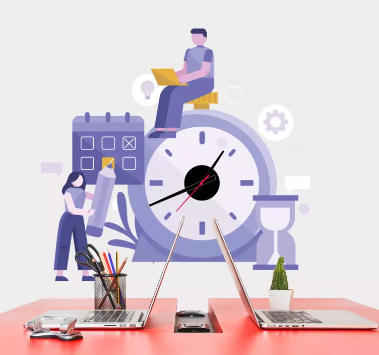 墙面贴纸提升工作效率与时间管理 - TenStickers