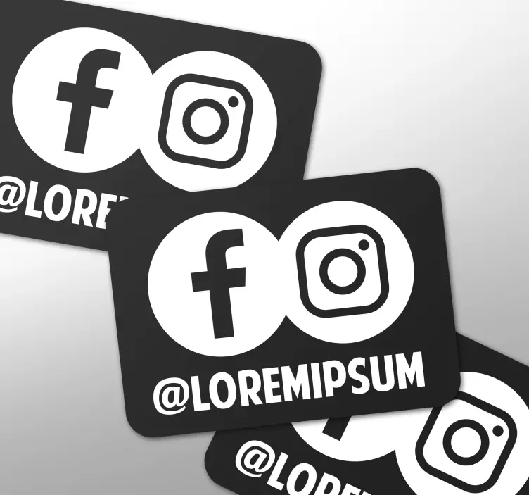 墙面贴纸 社交媒体图标 - TenStickers