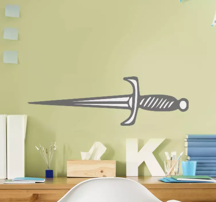 墙面贴纸风格化匕首轮廓 - TenStickers