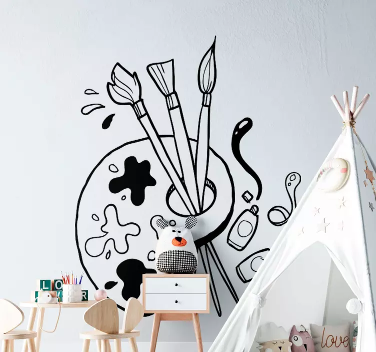 油漆调色板老师贴纸 - TenStickers