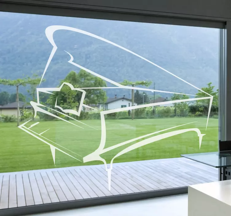 钢琴绘图装饰贴花 - TenStickers