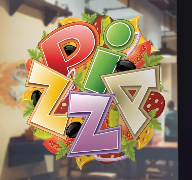 披萨徽标贴纸 - TenStickers