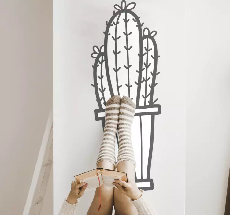 自然墙贴仙人掌盆栽 - TenStickers