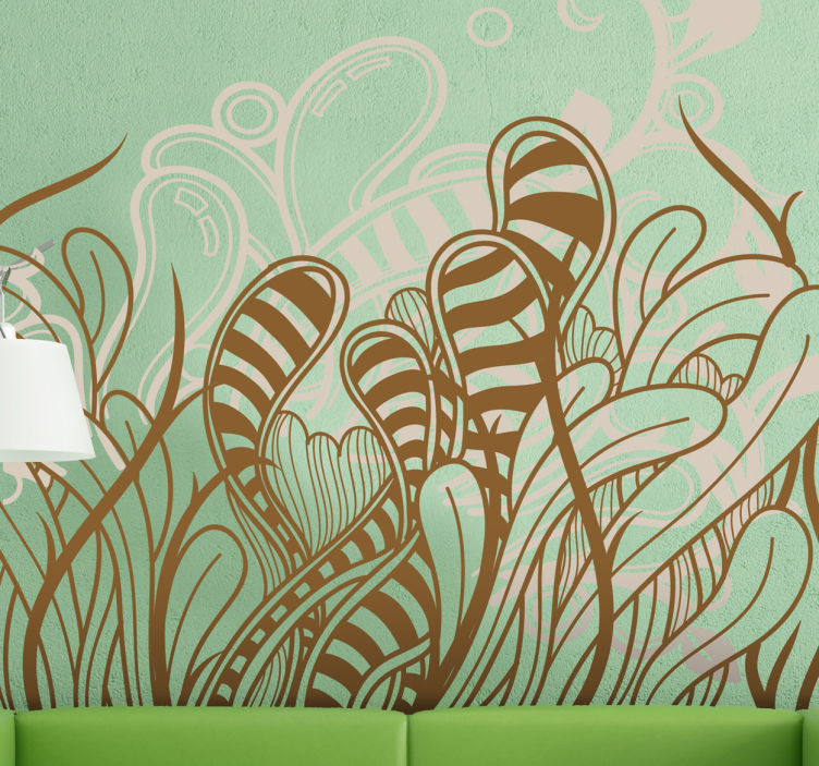 自然墙贴装饰抽象植物贴纸 - TenStickers