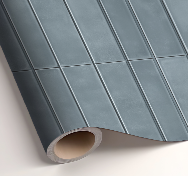 乙烯基印刷墙贴 仿蓝色瓷砖 - TenStickers