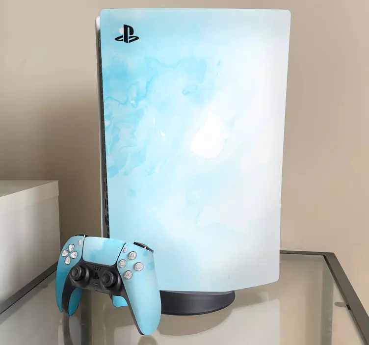 贴纸 ps4 水蓝色游戏设备 - TenStickers