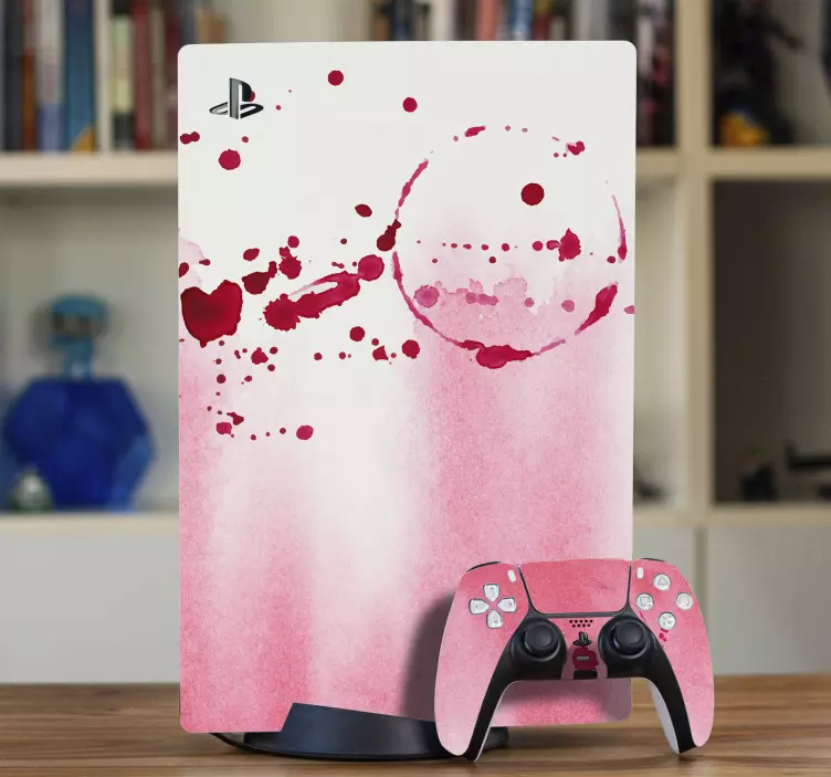贴纸 ps4 节日粉色飞溅 - TenStickers