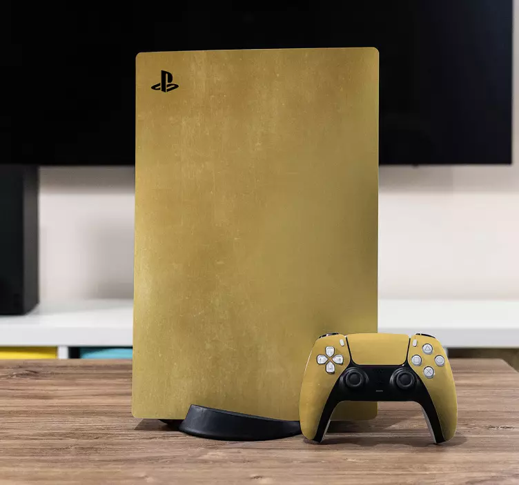 贴纸 ps4 金色主机保护贴 - TenStickers