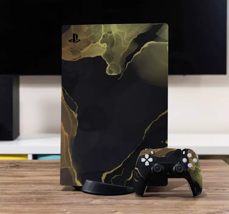 贴纸  Ps4 金色大理石纹 - TenStickers