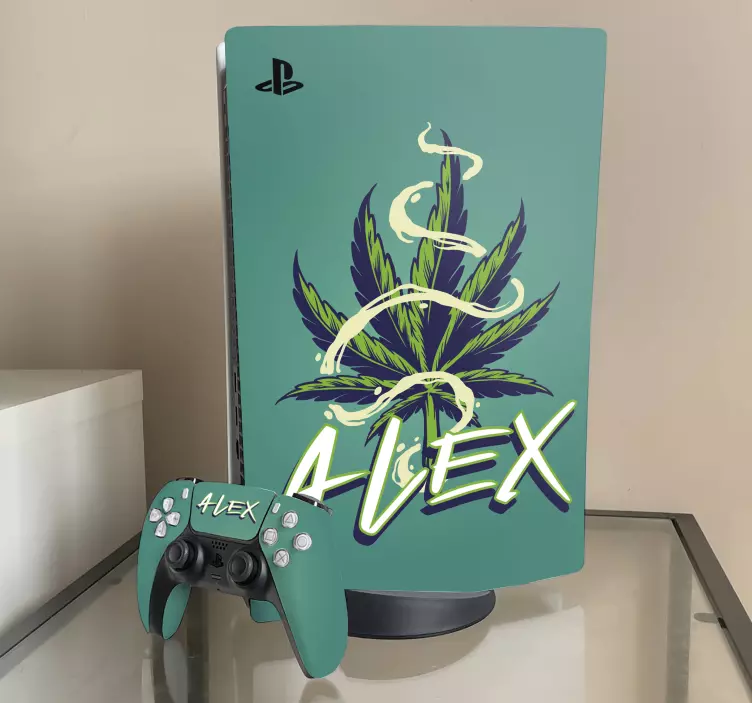 贴纸 ps4 个性化大麻叶设计 - TenStickers