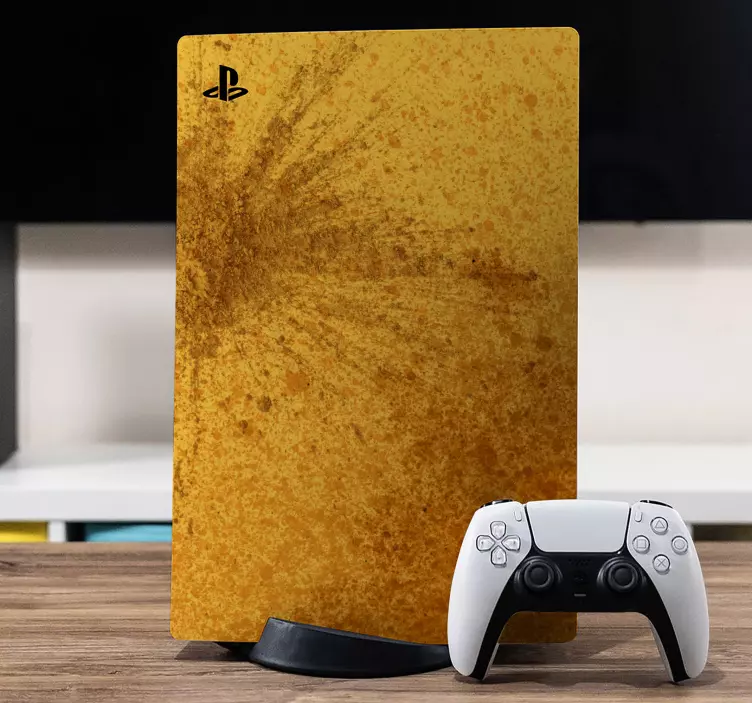 贴纸 ps4 纹理金色面板 - TenStickers