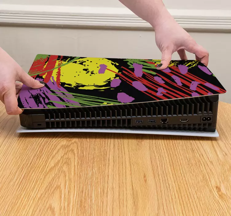 贴纸 ps4 充满活力的抽象封面 - TenStickers